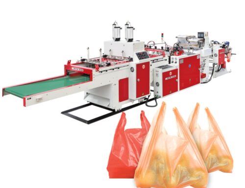 Automatic plastic shopping bags making machine